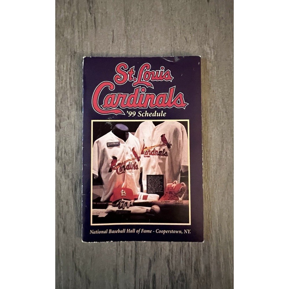 1999 St Louis Cardinals‎ Season Schedule Calendar Starter Famous Barr GUC